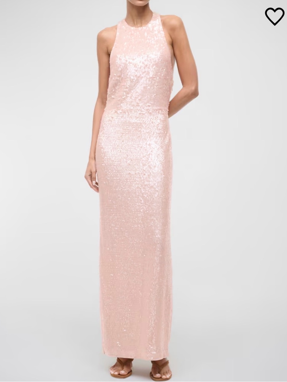 STAUD Bree Sequined Racerback Dress
